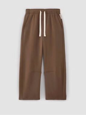 Everlane Retrack Barrel Sweatpants Brown Cocoa Wide Leg Lounge Cozy Large